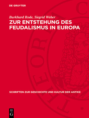 cover image of Zur Entstehung des Feudalismus in Europa